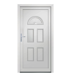 Porte d'entrée blanc 110x210 cm PVC