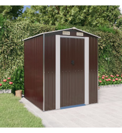 Abri de jardin Marron foncé 192x191x223 cm Acier galvanisé