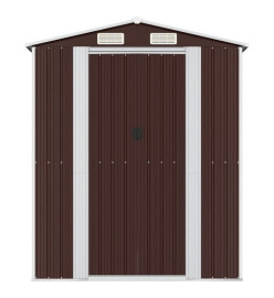 Abri de jardin Marron foncé 192x191x223 cm Acier galvanisé