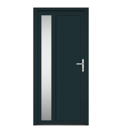 Porte d'entrée anthracite 98x208 cm PVC