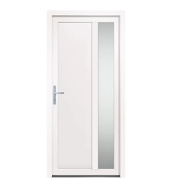 Porte d'entrée Blanc 98x208 cm PVC