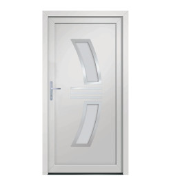 Porte d'entrée Blanc 98x208 cm PVC