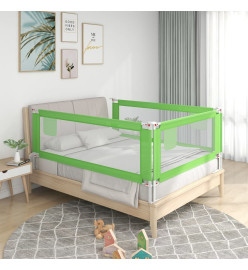 Barrière de sécurité de lit d'enfant Vert 160x25 cm Tissu