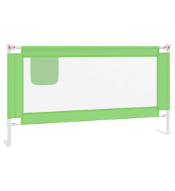 Barrière de sécurité de lit d'enfant Vert 160x25 cm Tissu