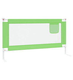 Barrière de sécurité de lit d'enfant Vert 160x25 cm Tissu