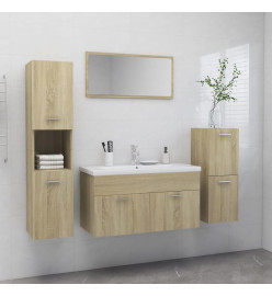 Ensemble de meubles de salle de bain Chêne sonoma Aggloméré