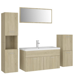 Ensemble de meubles de salle de bain Chêne sonoma Aggloméré