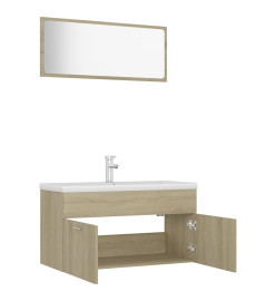 Ensemble de meubles de salle de bain Chêne sonoma Aggloméré