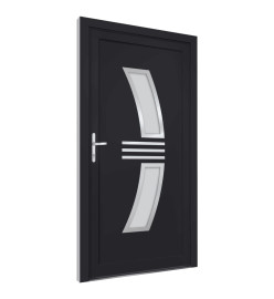 Porte d'entrée anthracite 108x208 cm PVC