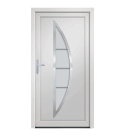 Porte d'entrée Blanc 108x208 cm PVC