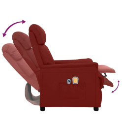 Fauteuil de massage électrique Rouge bordeaux Similicuir