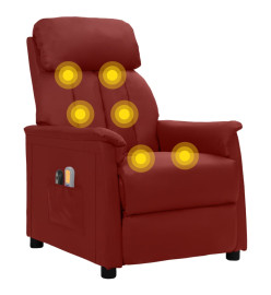 Fauteuil de massage électrique Rouge bordeaux Similicuir