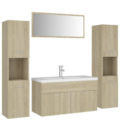 Ensemble de meubles de salle de bain Chêne sonoma Aggloméré