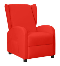 Fauteuil à oreilles rouge similicuir