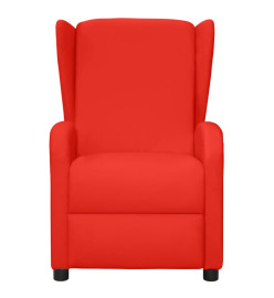 Fauteuil à oreilles rouge similicuir