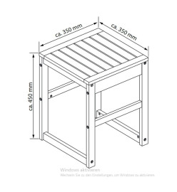 EISL Tabouret de salle de bain 35x35x45 cm bambou