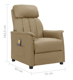 Fauteuil de massage Cappuccino Similicuir