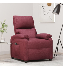 Fauteuil inclinable électrique Rouge bordeaux Tissu