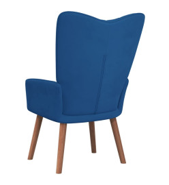 Chaise de relaxation Bleu Velours