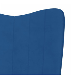 Chaise de relaxation Bleu Velours