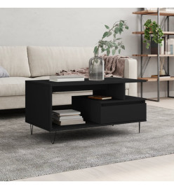 Table basse Noir 90x49x45 cm Bois d'ingénierie