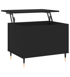Table basse Noir 60x44,5x45 cm Bois d'ingénierie