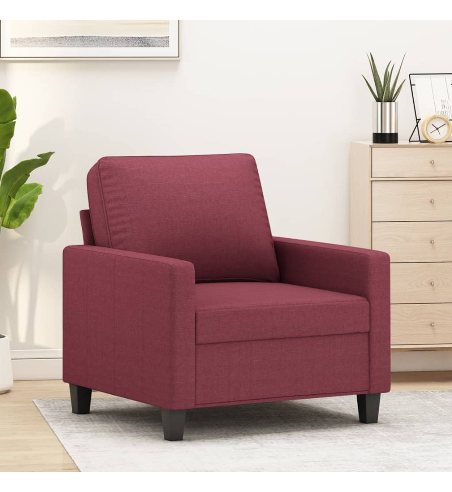 Fauteuil Rouge bordeaux 60 cm Tissu