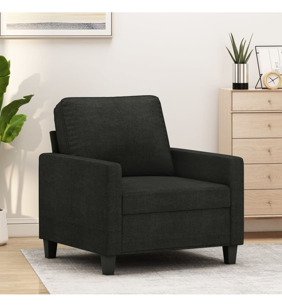 Fauteuil Noir 60 cm Tissu