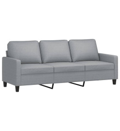 Ensemble de canapés 3 pcs avec coussins Gris clair Tissu