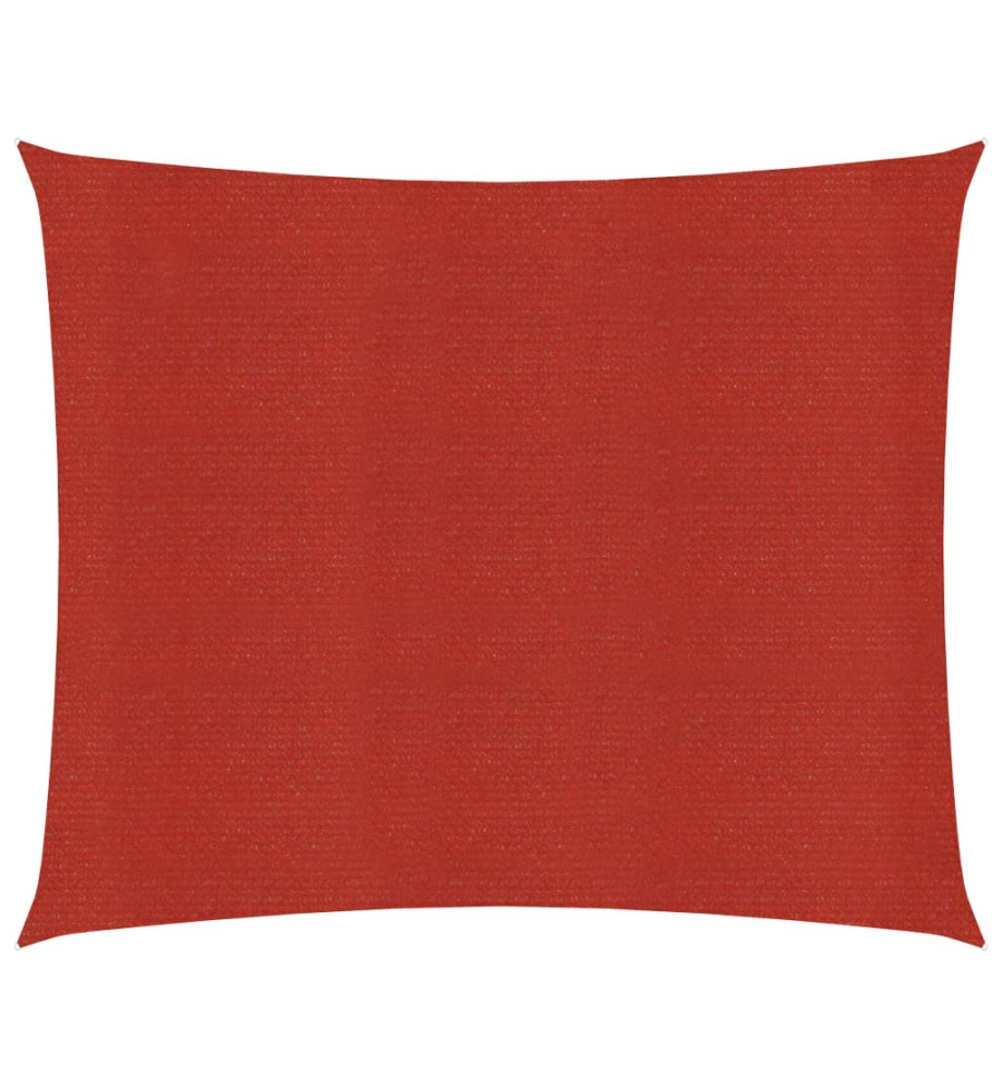 Voile d'ombrage 160 g/m² Rouge 3,6x3,6 m PEHD