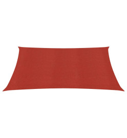 Voile d'ombrage 160 g/m² Rouge 3,6x3,6 m PEHD