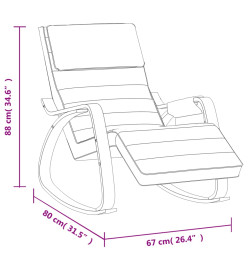 Chaise à bascule Gris clair Tissu