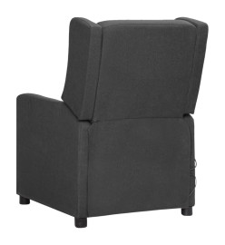 Fauteuil de massage inclinable Gris foncé Tissu