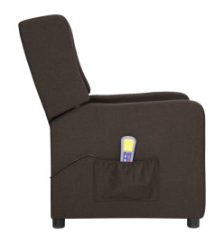 Fauteuil de massage Marron foncé Tissu