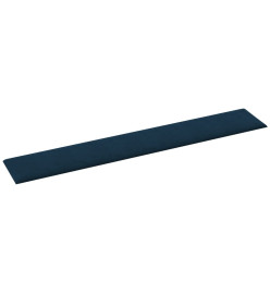 Panneaux muraux 12 pcs Bleu 90x15 cm Velours 1,62 m²