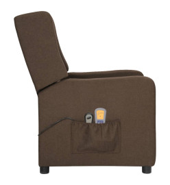 Fauteuil électrique de massage Marron Tissu