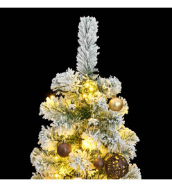 Sapin de Noël artificiel articulé 150 LED et boules 150 cm