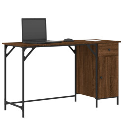 Bureau d'ordinateur chêne marron 131x48x75 cm bois d’ingénierie