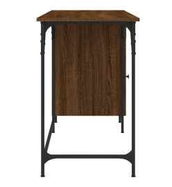 Bureau d'ordinateur chêne marron 131x48x75 cm bois d’ingénierie