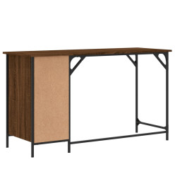 Bureau d'ordinateur chêne marron 131x48x75 cm bois d’ingénierie