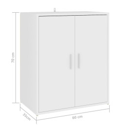 Armoire à chaussures Blanc 60x35x70 cm Aggloméré