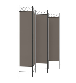 Cloison de séparation 5 panneaux Anthracite 200x220 cm Tissu