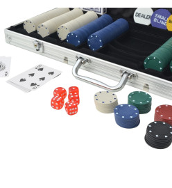 Jeu de poker avec 500 jetons Aluminium