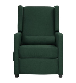 Fauteuil électrique de massage Vert foncé Tissu