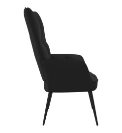 Chaise de relaxation Noir Velours