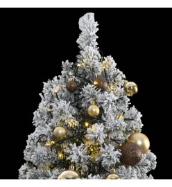 Sapin de Noël artificiel articulé 300 LED et boules 240 cm