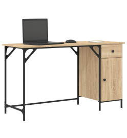 Bureau d'ordinateur chêne sonoma 131x48x75 cm bois d’ingénierie