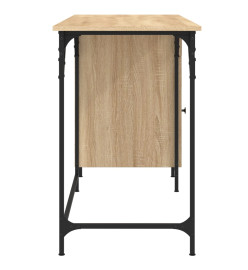 Bureau d'ordinateur chêne sonoma 131x48x75 cm bois d’ingénierie