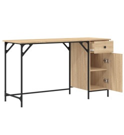 Bureau d'ordinateur chêne sonoma 131x48x75 cm bois d’ingénierie