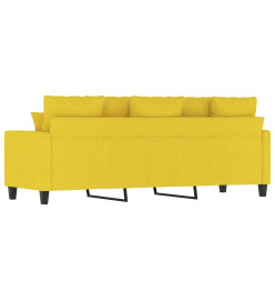 Canapé à 3 places Jaune clair 180 cm Tissu